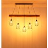 Globo Berti lámpara colgante industrial alargada para comedor y cocina 5 luces E27 140 cm
