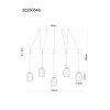 Globo Berti lámpara colgante industrial alargada para comedor y cocina 5 luces E27 140 cm