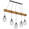 Globo Berti lámpara colgante industrial alargada para comedor y cocina 5 luces E27 140 cm