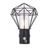 Globo Horace aplique exterior decorativo de pared moderno E27 con jaula geométrica