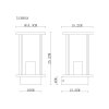 Globo Gracey aplique de pared exterior E27 60 W moderno angular decorativo para fachada