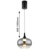 Globo Lui LED lámpara colgante de techo moderna redonda 24 cm 3000 K 1400 lm 12 W