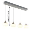 Globo Lui LED lámpara colgante moderna para mesa de comedor 32 W 3000 K 3600 lm