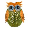 Globo figura solar búho decorativa LED con interruptor para jardín exterior 6W 3000K