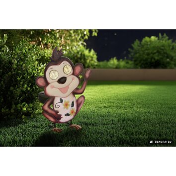 Globo FLAUGI figura decorativa de mono, lámpara solar de mono LED para exterior, jardín y caminos