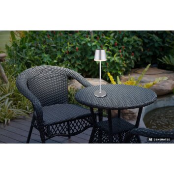 Globo VANNIESO lámpara solar LED de mesa para exterior, lámpara solar de jardín