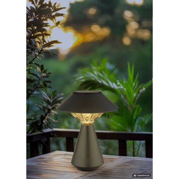 Globo ISALIE lámpara solar de mesa LED decorativa moderna para zona exterior