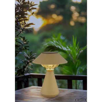 Globo ISALIE lámpara solar de mesa LED moderna para jardín y exterior, 10 luces