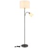 Globo Thea lámpara de pie con luz de lectura, moderna, 2 luces E27 165 cm con tirador