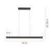 SCHÖNER WOHNEN-Kollektion LENA lámpara de techo colgante lineal LED 105 cm