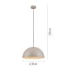 SCHÖNER WOHNEN-Kollektion ALI lámpara colgante hemisférica E27 25 W para comedor