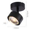 Schöner Wohnen-Kollektion KULU LED plafón de techo giratorio 3000 Kelvin 450 Lumen 4,8 Watt