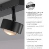 SCHÖNER WOHNEN-Kollektion KULU LED foco de techo de 2 luces orientable para salón
