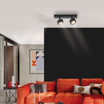 SCHÖNER WOHNEN-Kollektion KULU LED foco de techo de 2 luces orientable para salón