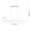 SCHÖNER WOHNEN ADRIANA ROUND lámpara colgante lineal de comedor LED 2 luces regulable