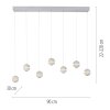 SCHÖNER WOHNEN-Kollektion LINI lámpara colgante LED de comedor, 7 luces