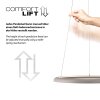 SCHÖNER WOHNEN-Kollektion QUILLO LED lámpara colgante de aro regulable, 60 cm