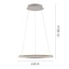 SCHÖNER WOHNEN-Kollektion QUILLO LED lámpara colgante de aro regulable, 60 cm