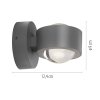 Schöner Wohnen-Kollektion CHIA aplique de pared LED 2 luces 3000 K 220 lm 2 W