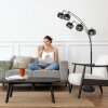 Steinhauer Lámpara de pie moderna Bambus, cinco luces arqueadas orientables para leer