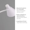 Leuchten Direkt lámpara de pie LED cálida PIXIE blanca, brazo curvo móvil, 3000 Kelvin