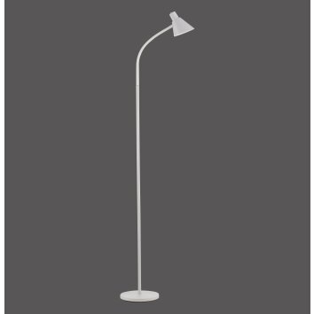 Leuchten Direkt lámpara de pie LED cálida PIXIE blanca, brazo curvo móvil, 3000 Kelvin