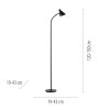 Leuchten Direkt Lámpara de pie LED PIXIE, regulable, con luz cálida de 3000 Kelvin
