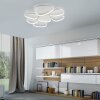 Leuchten Direkt, plafón LED PEBBLES moderno, con formas ovaladas blancas y memoria