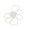 Leuchten Direkt, plafón LED PEBBLES moderno, con formas ovaladas blancas y memoria
