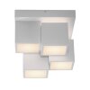 Leuchten Direkt plafón LED TETRIS blanco, con módulos cúbicos y luz cálida, 3000 Kelvin