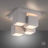 Leuchten Direkt plafón LED TETRIS blanco, con módulos cúbicos y luz cálida, 3000 Kelvin
