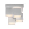 Leuchten Direkt plafón LED TETRIS blanco, con módulos cúbicos y luz cálida, 3000 Kelvin