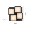 Leuchten Direkt plafón LED TETRIS geométrico 3000 Kelvin cálido para pasillos y recibidores