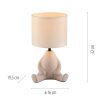 Leuchten Direkt, lámpara de mesa TED con figura animal beige, luz cálida 3000 Kelvin