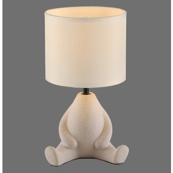 Leuchten Direkt, lámpara de mesa TED con figura animal beige, luz cálida 3000 Kelvin