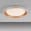 Leuchten Direkt Plafón LED redondo SATI con memoria, latón y luz cálida de 3000 Kelvin