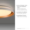 Leuchten Direkt Plafón LED redondo SATI con memoria, latón y luz cálida de 3000 Kelvin