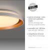 Leuchten Direkt Plafón LED redondo SATI con memoria, latón y luz cálida de 3000 Kelvin