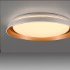 Leuchten Direkt Plafón LED redondo SATI con memoria, latón y luz cálida de 3000 Kelvin