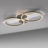 Leuchten Direkt plafón LED TROOPER con aros ovalados, blanco, 3000 Kelvin blanco cálido