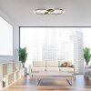 Leuchten Direkt plafón LED TROOPER con aros ovalados, blanco, 3000 Kelvin blanco cálido