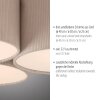 Leuchten Direkt Plafón de techo DURO, 3 pantallas cilíndricas beige, 3000 Kelvin cálidos