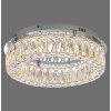 Leuchten Direkt plafón LED KULUNKA, anillos de vidrio facetado claro, 3000 Kelvin cálida