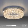 Leuchten Direkt plafón LED KULUNKA, anillos de vidrio facetado claro, 3000 Kelvin cálida