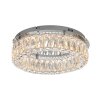 Leuchten Direkt plafón LED KULUNKA, anillos de vidrio facetado claro, 3000 Kelvin cálida