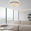 Leuchten Direkt plafón LED KULUNKA, anillos de vidrio facetado claro, 3000 Kelvin cálida