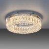 Leuchten Direkt plafón LED KULUNKA, anillos de vidrio facetado claro, 3000 Kelvin cálida