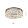 Leuchten Direkt plafón LED KULUNKA, anillos de vidrio facetado claro, 3000 Kelvin cálida