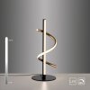 Leuchten Direkt lámpara de mesa LED EMANDA, tubo espiral color latón, luz cálida 3000 Kelvin
