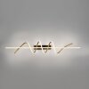 Leuchten Direkt Plafón LED Emanda moderno, curvas color latón, luz cálida 3000 Kelvin